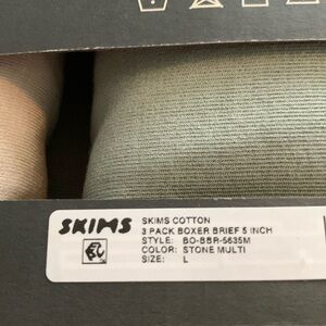 SKIMS Cotton 3 Pack Boxer Brief 5 Inch Style